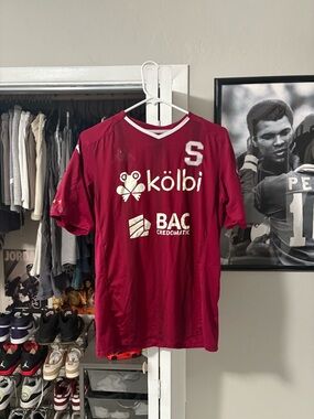Deportivo Saprissa Maroon Soccer Jersey - Kölbi BAC Logos